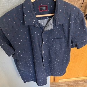 Untuckit Mens's button down short sleeve shirt